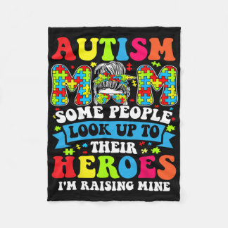 Couverture Polaire Autisme Maman Élever Héros Super Messy Bun Autisme