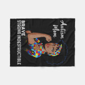 Couverture Polaire Autisme Maman Indestructible Sensibilisation sur l (Devant (Horizontal))