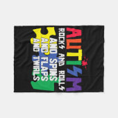 Couverture Polaire Autisme Rocks Rouleaux Flaps Et Twils (Devant (Horizontal))