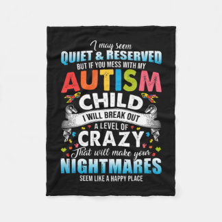 Couverture Polaire Autistic Autism Awareness Puzzle Pieces Proud Auti