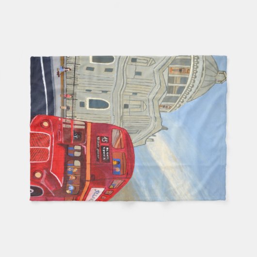 Couverture Polaire Autobus de Londres (Devant (Horizontal))