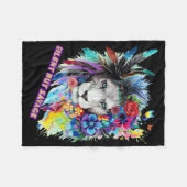 Couverture Polaire Autocollant Lion Sauvage (Devant (Horizontal))