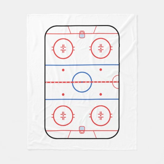 Couverture Polaire Autographe de compagnon de piste d'hockey prêt (Devant)