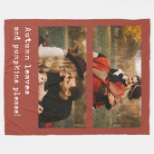 Couverture Polaire Automne Aesthétique Terracotta Photo (Devant (Horizontal))