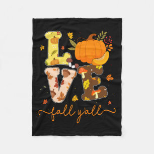 Couverture Polaire Automne Amour Citrouille Automne Y'all Automne lai