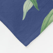 Couverture Polaire Automne Aquarelle d'automne Orange Floral Bleu (Coin)