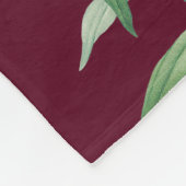 Couverture Polaire Automne Aquarelle d'automne Orange Floral Bourgogn (Coin)