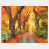 Couverture Polaire Automne/Automne/Automne/Feuille/Nature (Devant (Horizontal))