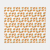 Couverture Polaire Automne Automne Citrouille Motif Orange Green (Devant (Horizontal))