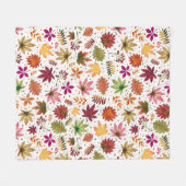 Couverture Polaire Automne Automne Feuilles Récolte Tons Terre Motif (Devant (Horizontal))