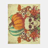 Couverture Polaire Automne/Automne/Halloween/citrouille/squelette (Devant)