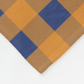 Couverture Polaire Automne Automne Orange Bleu Plaid Motif (Coin)