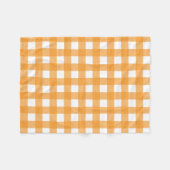 Couverture Polaire Automne Automne Orange Plaid Motif (Devant (Horizontal))