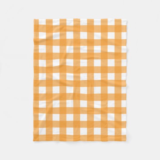 Couverture Polaire Automne Automne Orange Plaid Motif (Devant)