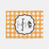 Couverture Polaire Automne Automne Orange Plaid Thankgiving Turquie (Devant (Horizontal))