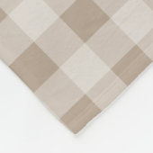 Couverture Polaire Automne Automne Taupe Plaid Foliage Monogramme Ini (Coin)