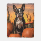 Couverture Polaire Automne Boston Terrier (Devant)