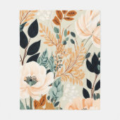 Couverture Polaire Automne Botanique Sans Mer Motif Floral (Devant)