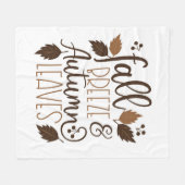 Couverture Polaire Automne Breeze Feuilles d'automne (Devant (Horizontal))