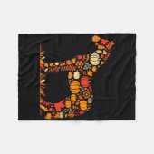Couverture Polaire Automne Citrouille Automne Cheval Thanksgiving Fem (Devant (Horizontal))