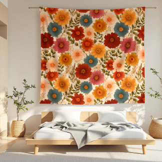 Couverture Polaire Automne Cottagecore Floral