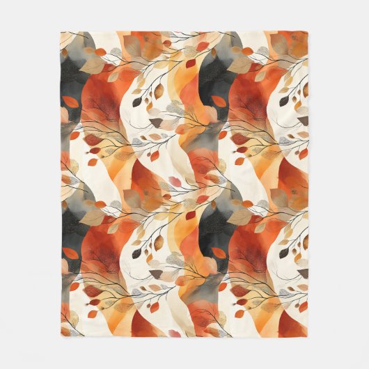 Couverture Polaire Automne Elegance Motif sans faille (Devant)