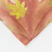Couverture Polaire Automne Feuilles d'érable Monogram Fleece Blanche (Coin)