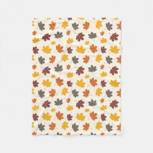 Couverture Polaire Automne Feuilles en chute (Devant)