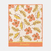 Couverture Polaire Automne Fleurs d'automne Motif Feuille Personnalis (Devant)