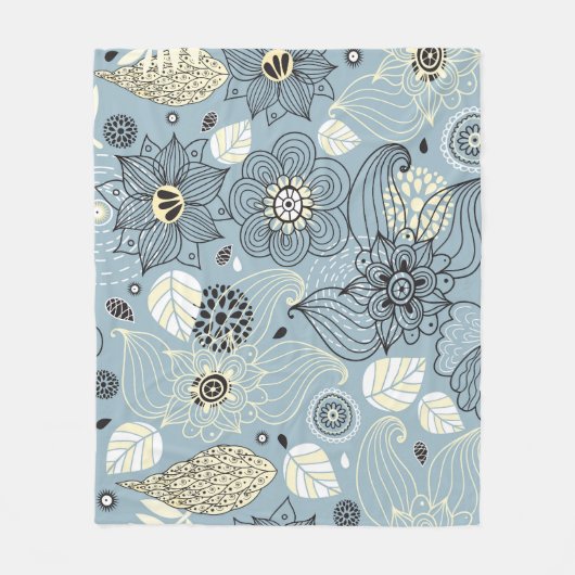 Couverture Polaire Automne Floral : Design saisonnier élégant (Devant)