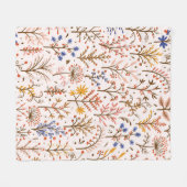 Couverture Polaire Automne Floral Motif sans couture. Doodle Plante, (Devant (Horizontal))
