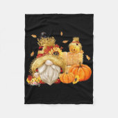 Couverture Polaire Automne Gnome Scarecrow Gnome Automne Halloween Th (Devant)