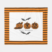 Couverture Polaire Automne/Halloween/citrouille (Devant (Horizontal))
