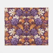 Couverture Polaire "Automne laisse Pinecones Motif sans faille (Devant (Horizontal))