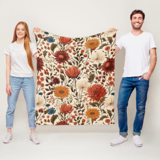 Couverture Polaire Automne Moderne Automne Botanique Floral