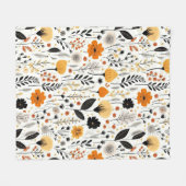 Couverture Polaire Automne Moderne Boho Automne Botanique Floral (Devant (Horizontal))