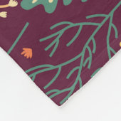 Couverture Polaire Automne Motif Vintage rouge-orange (Coin)