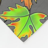 Couverture Polaire Automne rouge orange feuille érable feuille (Coin)