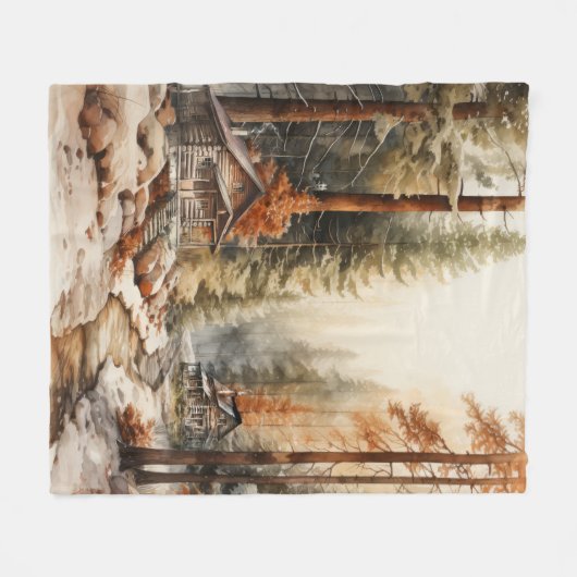 Couverture Polaire Automne Rustique (Devant (Horizontal))