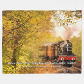 Couverture Polaire Automne Steam Train, Bewdley, Royaume-Uni - Ajoute (Devant (Horizontal))
