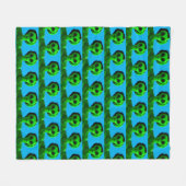 Couverture Polaire Autoportrait Alien (Devant (Horizontal))