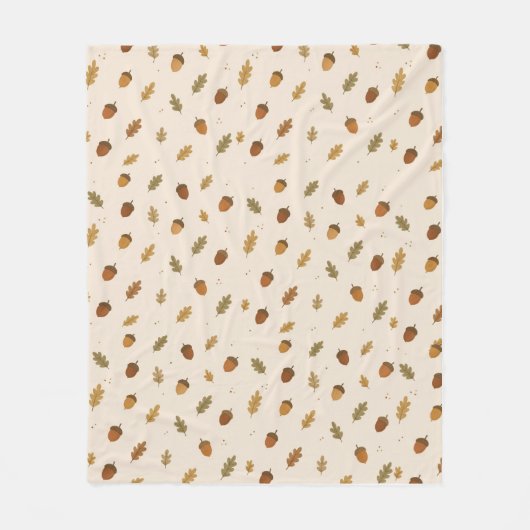 Couverture Polaire Autumn Acorn Pattern Throw Blanket (Devant)