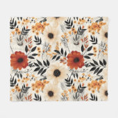Couverture Polaire Autumn Bloom Garden Floral Pattern (Devant (Horizontal))