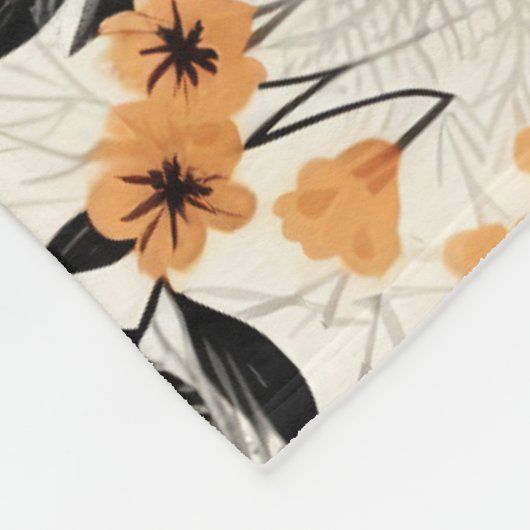 Couverture Polaire Autumn Bloom Garden Floral Pattern (Coin)