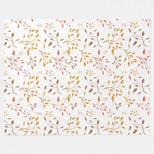Couverture Polaire Autumn Leaf Cascade – Cozy Fleece Blanket (Devant (Horizontal))