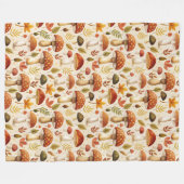 Couverture Polaire Autumn Mushrooms (Devant (Horizontal))