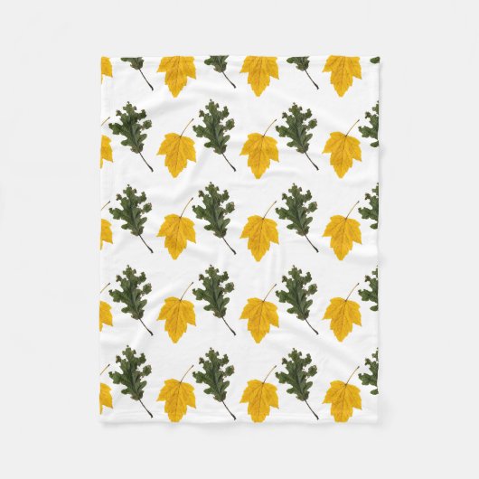Couverture Polaire Autumn Symmetry Leaf Pattern (Devant)