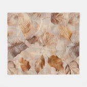 Couverture Polaire Autumn Whisper - Fall Leaves in Warm Earth Tones 5 (Devant (Horizontal))