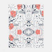 Couverture polaire aux fleurs colorées (Devant)