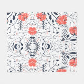 Couverture polaire aux fleurs colorées (Devant (Horizontal))